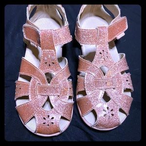 Girls Pediped Nikki pink glitter sandals size 30